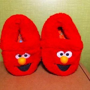 Sesame Street Elmo Little Kids Red Slippers House Shoes